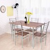 Casart 5 Piece Dining Table Set for 4 Chairs Modern
