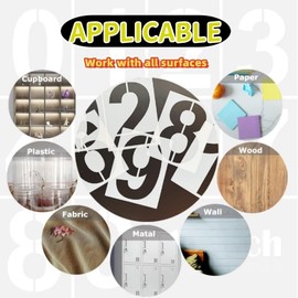 8Inch 0-9 Large Number Stencils Set,10Pcs Reusable Painting Number Templates, Curb Address Number Templates,for Mailbox Signs,Road Sign,Door,Cars,Trucks,Home, Window,Game,etc.(8" Tall)