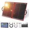 DOKIO 100W Portable Foldable Solar Panel Kit, Compact 18.9x26in Design