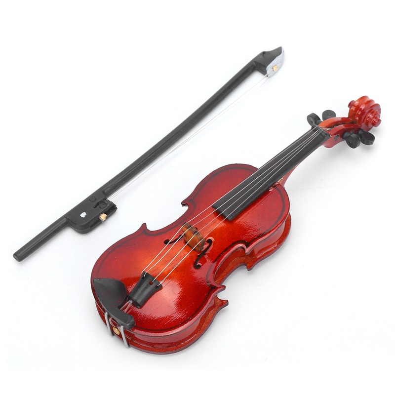 1/6 Violin Model Miniature Doll House Accessory Decoration Ornament Instrument