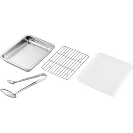 Yokoyama SUS-B350 Stainless Steel Bat, Lid, Frying Tongs