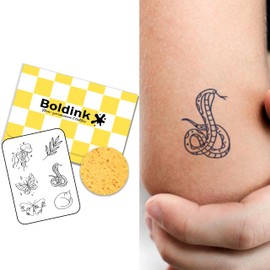Boldink Semi-permanent tattoos, party gifts, realistic finger tattoos, waterproof and non-reflective, suitable for boys and girls, exquisite packaging（Mini pattern 2）