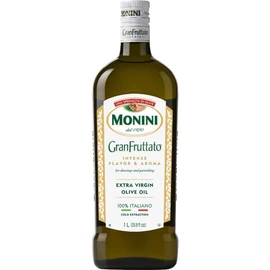 Monini Premium Extra Virgin Olive Oil | GranFruttato for Dressing and Garnishing | Cold Extracted Process, Intense Flavor & Aroma | 33.8oz (1L)