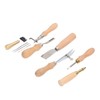 Leather Working Tools Set Log Color Curved Handle DIY Hand