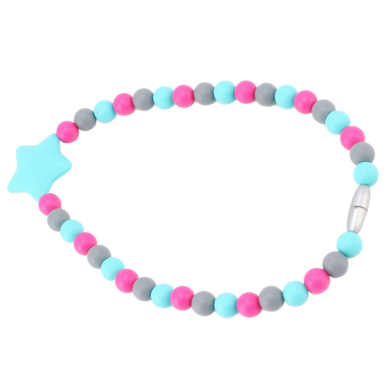Silicone Baby Teething Necklace Soft Flexible Safe Infant Toddler Teether