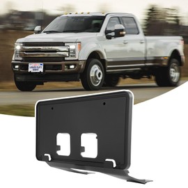 Heavy-Duty ABS Front License Plate Bracket – License Plate Holder & Frame Compatible with Ford Super Duty F250 F350 F450 F550 2020-2022,with Screws, Vibration Dampening & Rust-Proof Design