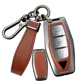 SANRILY Key Cover fit for Mitsubishi 2024 Key, Black-brown, 2/3/4 Button