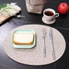 WENFOME 4 Pack Oval Woven Placemats, Mix Brown Cotton Plate