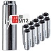 M12 Drop In Anchors, Set of 10, Heavy Duty Anchors,