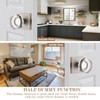 newliplace 2 Pack Glass Dummy Door Knobs Interior Brushed Nickel