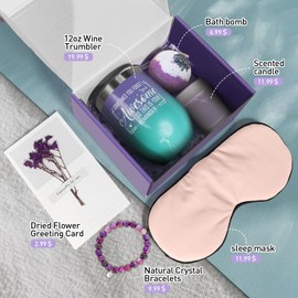 Gifts for Women,WYSE Birthday Gifts for Women Friendship,Best Friend Gift Baskets for Women,Mother,Mom,Female,Sister,Wife,Coworker,Girlfriend,Auntie,Lavender Spa Gift Basket Set Christmas, Valentine