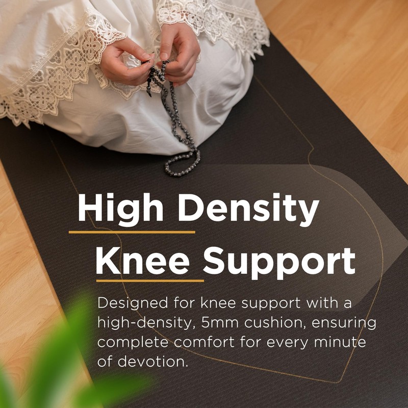 SABEEL Durable City Prayer Mat Roll with Enhanced Knee Support