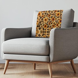 Qehuruxo Leopard Print Sunflowers Headrest Covers for Recliners Furniture Slipcover Furniture Protectors Sofas Chairs Loveseats Theater Chairs Headrest Covers office Chairs Home Decoration Sofa Covers