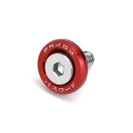 QWORK® 20 Pairs Car M6 Anodised Aluminium Washers and M6 x 20 mm Steel Screws for Vehicle Bumper Mudguard, Engine Compartment Dress Up Kit Red