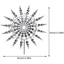 Windmills for The Yard Garden - Wind Catcher Garden Decoration on The Courtyard Terrace, Metal Windmill Decor