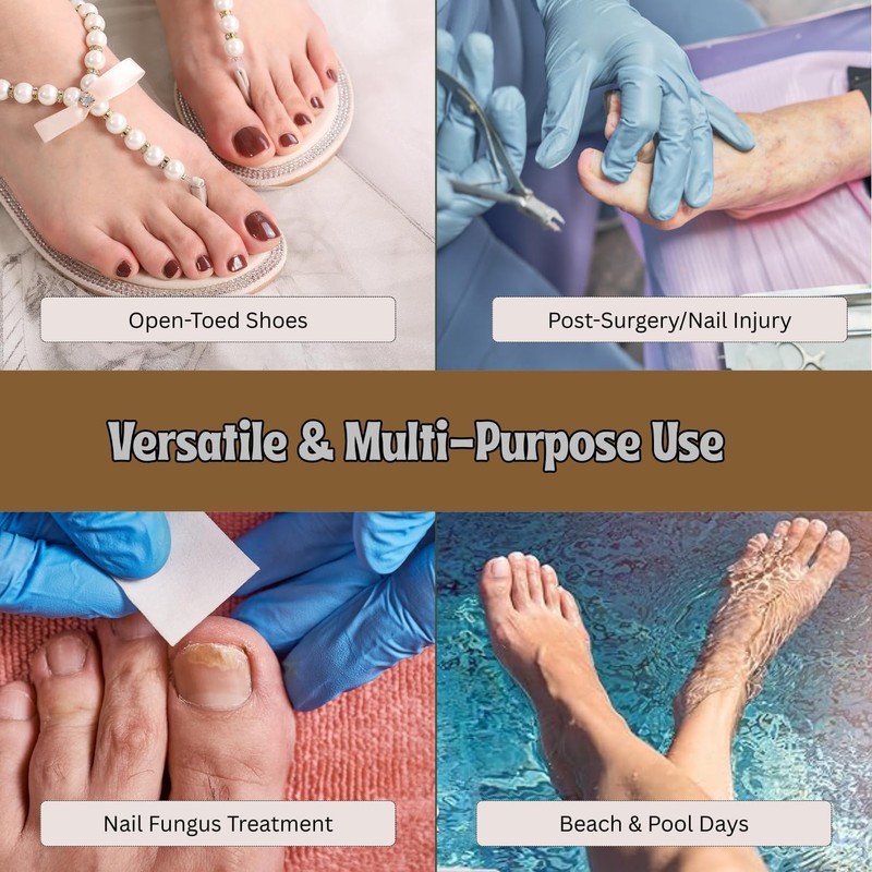 Toe Nail Cover Up Bandages for Unsightly, Broken or Cracked