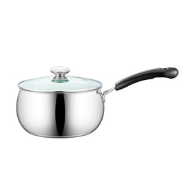 Stainless Steel Saucepan Multipurpose Sauce Pan With Visible Lid Heat Proof Handles Sauce Pot Cooking Pot Gas Induction Cooker Compatible