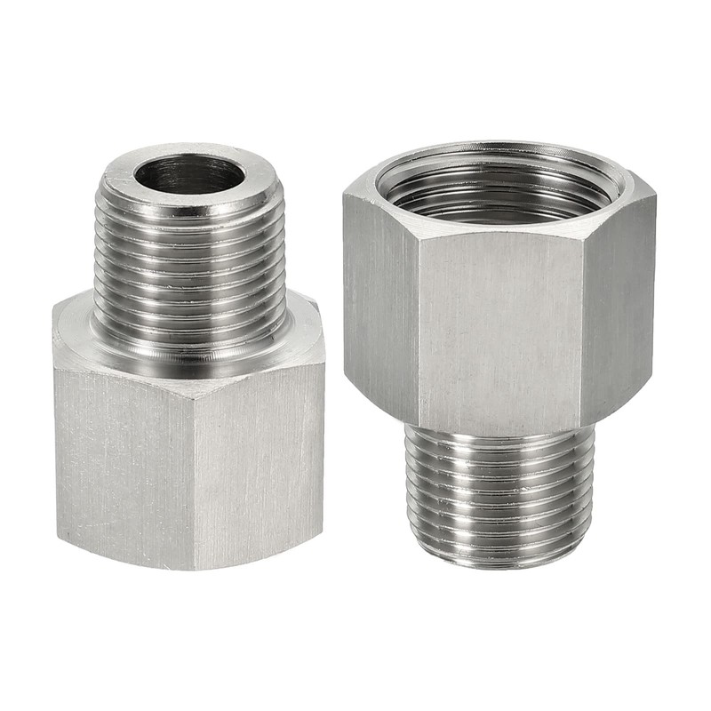 sourcing map Hex Bushing, 3/8 PT Male to 1/2 PT