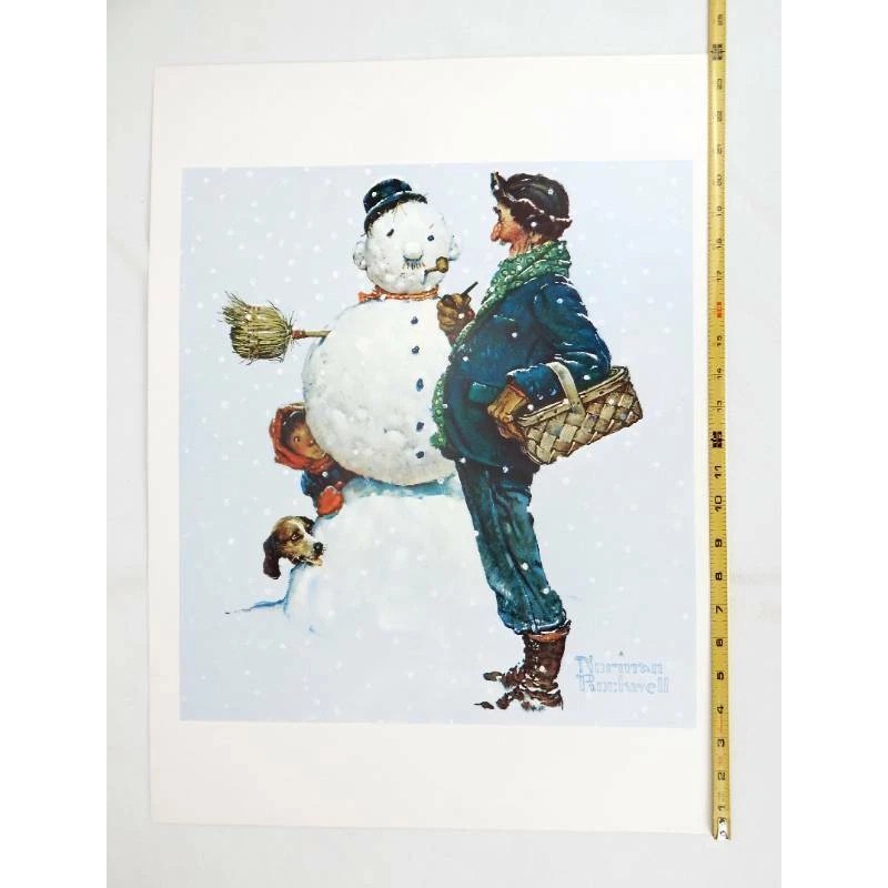 Norman Rockwell - Snow Sculpturing - Brown & Bigelow Print