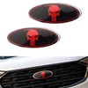 Shakas Front Grille Skull Emblem, ABS Plastic Long Tooth Skull