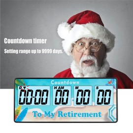 NInE-ROnG 9999 Days Countdown Timer with Reusable Magnet Digital Alarm Loud Clock Bedside Reminder, Kitchen Countdown Timer for Event Reminder Baby Retirement Cooking Pregnancy Christmas (blue)