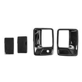 Razer Auto Glossy Black Door Handle Cover 2D w/o Passenger Keyhole for 99-14 Ford F250/F350 Superduty