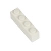 Q-Bricks 713-4x1-250 250 Piece 4x1 Building Bricks Loose Pack, White,
