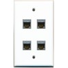 RiteAV CAT 6A 4 Port Shielded Cat6a Wall Plate 1