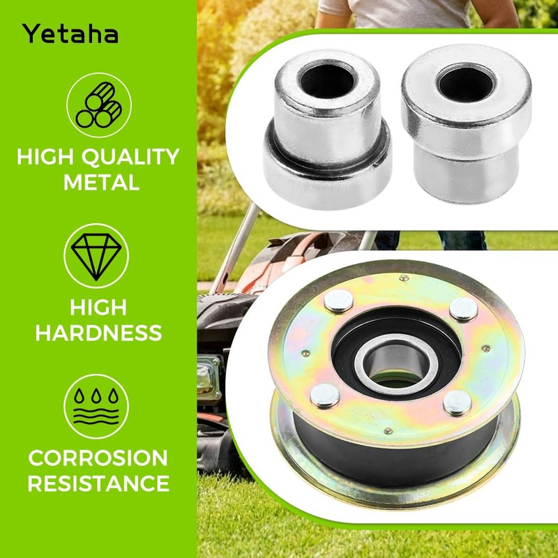 131-4509 125-2532 Mower Idler Pulley & 120-3335 Belt Kit Replacement