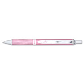 Pentel BL407PA EnerGel Alloy RT Retractable Liquid Gel Pen, .7mm, Pink Barrel, Black Ink