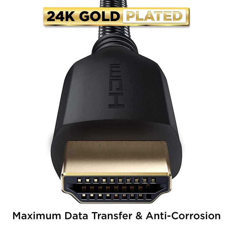 PowerBear Cable HDMI 4K de 2m [Pack de 2] Conectores