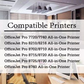 12PK 952XL 952 Ink Cartridge Fit For OfficeJet Pro 8710 8720 8200 Printer