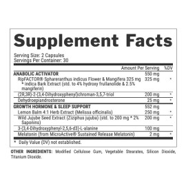 Anabol Hardcore Pm Nutrex Research Warrior Series 60 Cáps Sabor Neutro