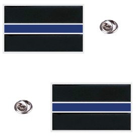 Thin Blue Line Lapel Pins - Honor The Men and Women Of Law Enforcement - 2 Pack