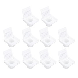 Ausla 10pcs Bienenstufe Eingangstore, Kunststoff -Bienen -Nukbox Lüftungsfenster für Imker Im Bienenzubehörversorgungen (White)