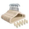 Finnhomy Non-Slip Clothes Hanger for Baby and Kids 30-Pack Velvet
