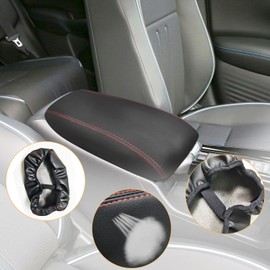 SUNBREATH Compatible with Center Console Armrest Cover for Honda HR-V 2023 2024 2025 Leather Arm Rest Storage Box Lids Cushion Protector Pad