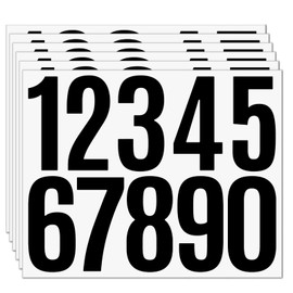 6 Sheets Mailbox Numbers Stickers, 3 inch Self Adhesive Vinyl Waterproof Letter Stickers, Large Decals House numbers for Signs Cars Doors Business Address number, Classroom Decor, Door
