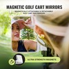 Stripebird - Magnetic Golf Cart Mirrors 2.0 (White) - No