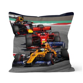 Hidden zipper closure Double Sided Decorative Pillowcases LANDO NORRIS MCLAREN MCL34 SEBASTIAN VETTEL RED BULL RING AUSTRIAN GRAND PRIX F1, Car decoration Home Sofa Bedding 18x18 Inch(45 cm X 45 cm)