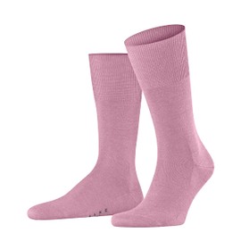 FALKE Airport New Wool Cotton Men's Socks Black White Many Other Colours Reinforced Men's Socks without Pattern Breathable Thick Plain, 1 Pair, Pink (Light Pink 8276), 43-44