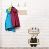 Mifoci 2 Pcs Wall Mounted Shoe Rack Organizer Wooden Modern