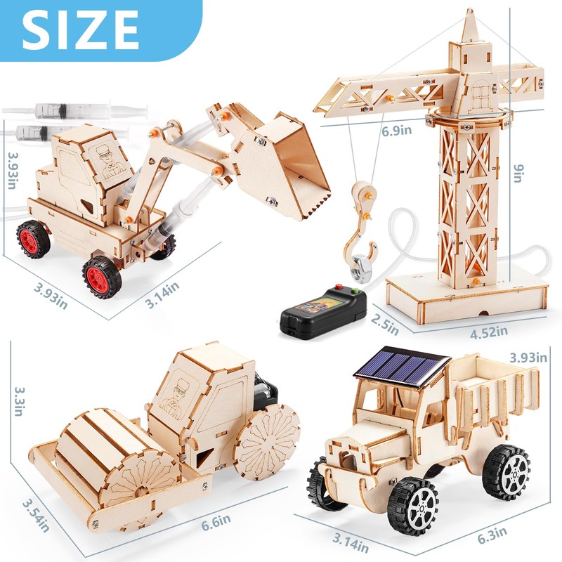 STEM Kits for Kids Ages 8-10 10-12, Wood Building Crafts