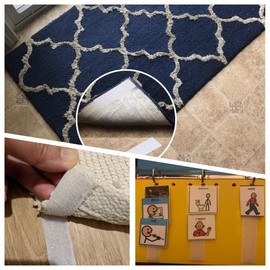 Heavy Duty Velcro Tape,for Couch Cushions, Carpet, Pedal Board, Wall, etc 24 Pcs. (Black)