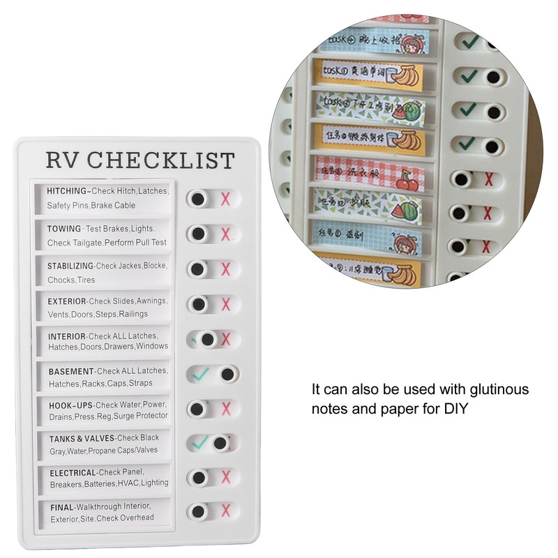 4pcs Checklist Board DIY Production Recyclable Portable Chore Checklist Detachable