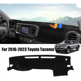 For 2016-2023 Toyota Tacoma Black Dashboard Mat Dash Cover Non-Slip Carpet Pad