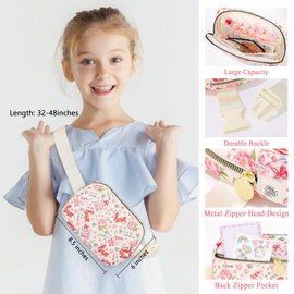 Valentines Day Birthday Gifts for Daughter, Unique Gifts for 4 5 6 7 8 9 10 Year Old Sweet Teen Girls, Belt Bag Crossbody Bags for Daughter Gift Basket Set of 7