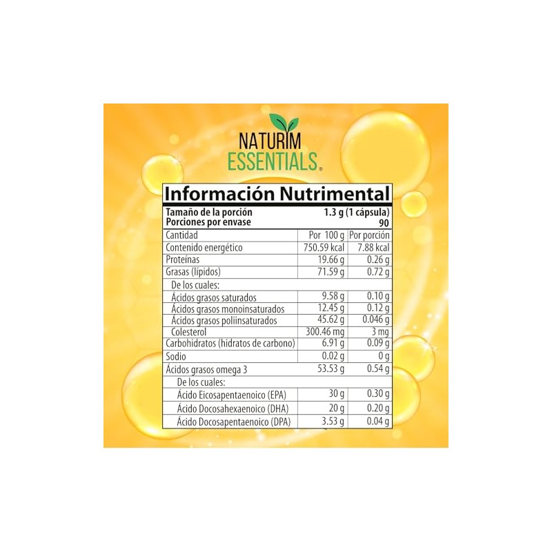 Omega 3 Aceite de Salmn Noruego 1.3 Cpsulas de Gel