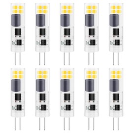 DiCUNO G4 LED Bulb Dimmable, 120V, G4 Bi-Pin Base Light Bulbs 1.5W, Daylight White 5000K, 15W T3 JC Type Halogen Replacement for Landscape Lighting, Under Cabinet, RV, Chandelier, 160 lm, 10-Pack