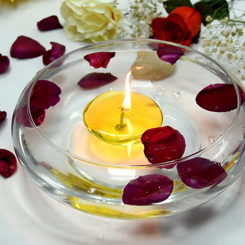 Zest Candle 6-Piece Folding Candles, 3-Inch, Clear Yellow Gel